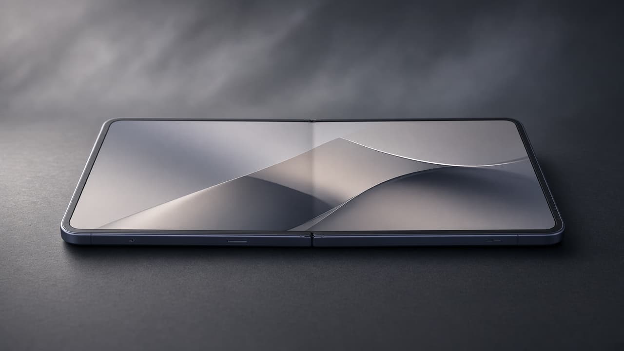 iPhone Duo book-style foldable iPhone opened to the inner display